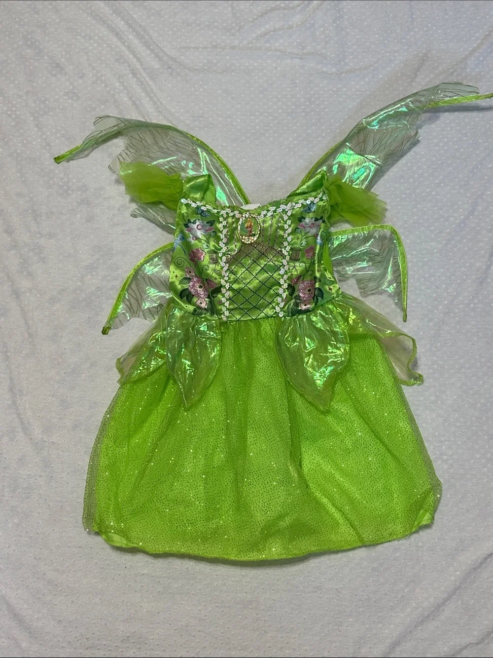 Disney Tinker Bell Halloween Costume w Wings Girls XS 4/5 4 5